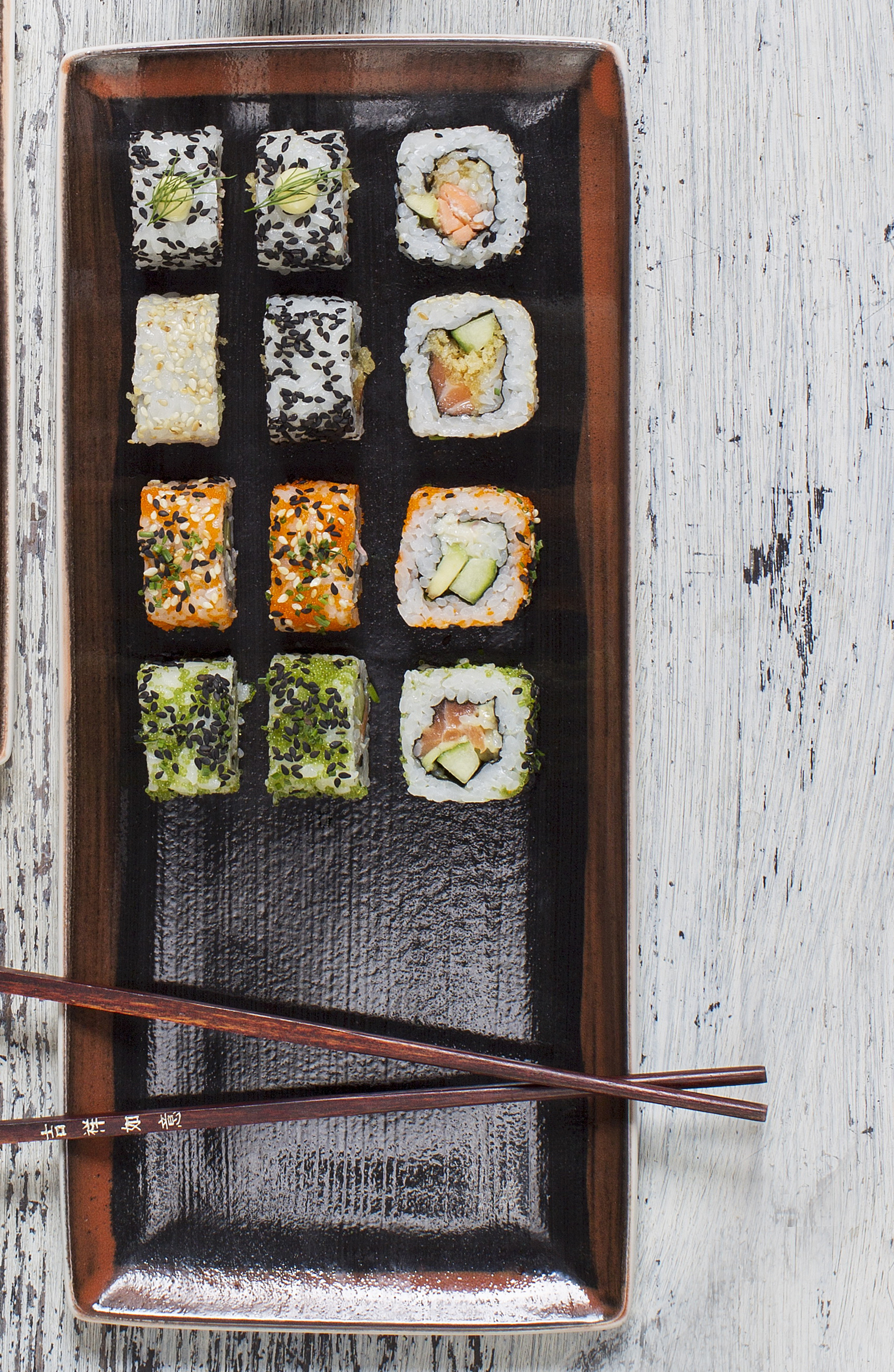 Sushi with Chopsticks
