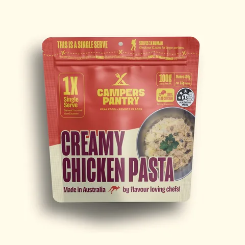 Creamy Chicken Pasta (XL) package, Campers Pantry