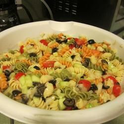 Super Easy Cold Pasta Salad!! Great for brunch, luncheons, or whatever. Easy and...