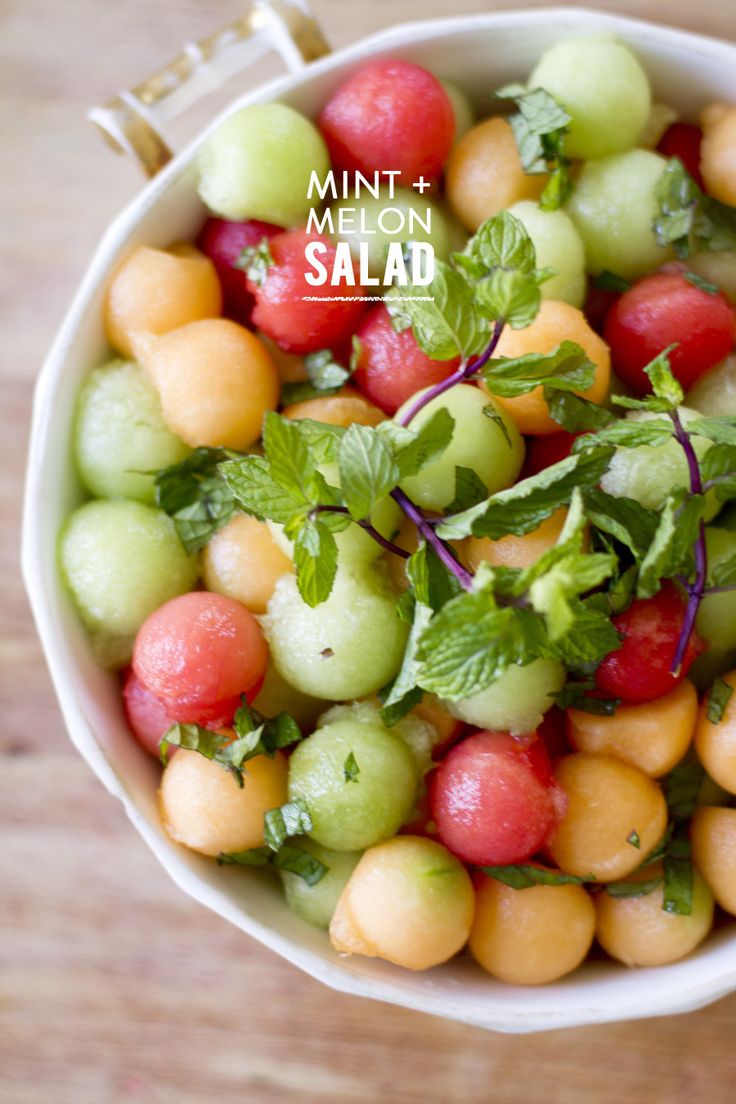 Mint & Melon Salad  Read more - www.stylemepretty...