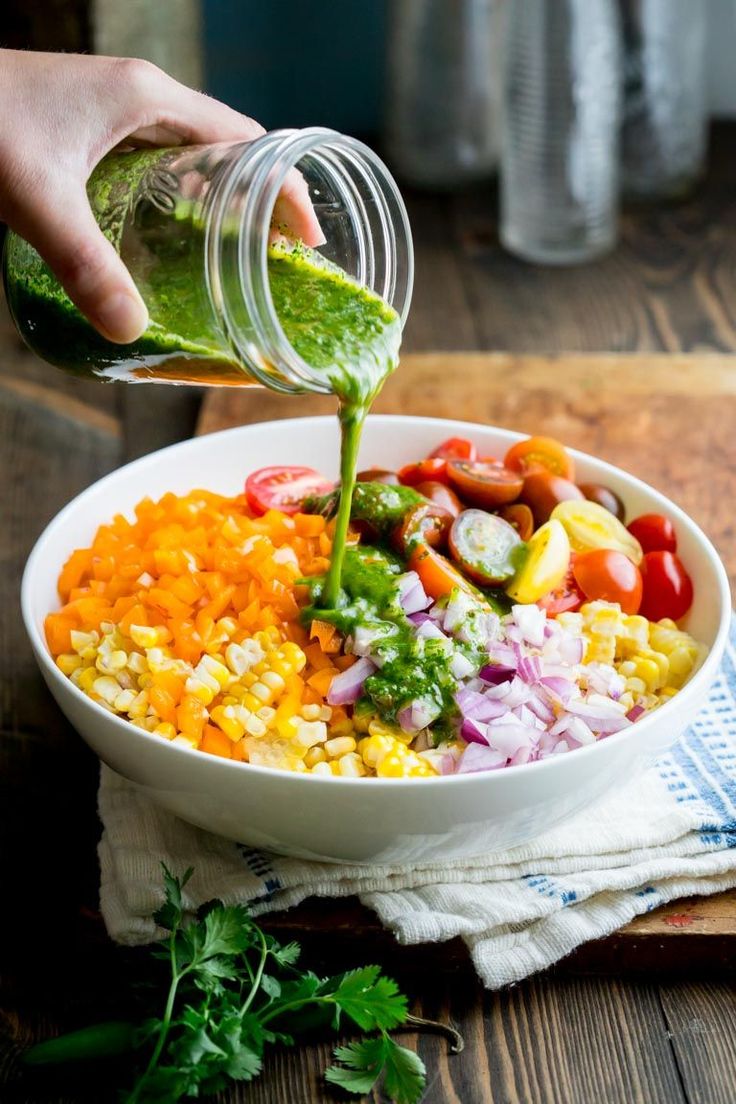 vegan corn salad with jalapeño cilantro dressing - Healthy Seasonal Recipes
