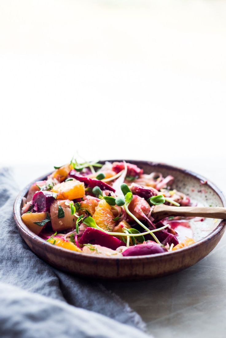 Beet Orange and Fennel Salad- an energizing salad that can be repurposed into gr...