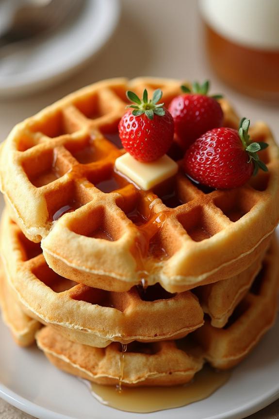 fluffy gluten free waffle preparation